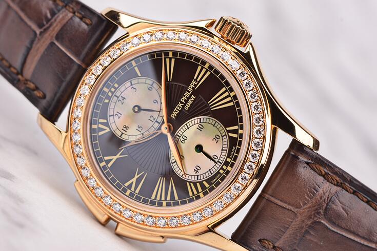 Patek Philippe Travel Time Ladies Complications Diamond Bezel 4934R-001 Replica Watch